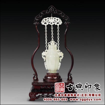 古典吊链玉瓶中式装饰