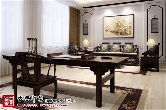 中式设计书房古典家具