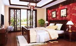 中式设计卧室营造浪漫优雅的文化家居
