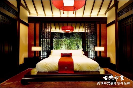 中式酒店卧房