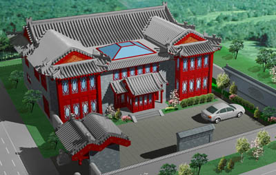 北京总部基地四合院设计装修
